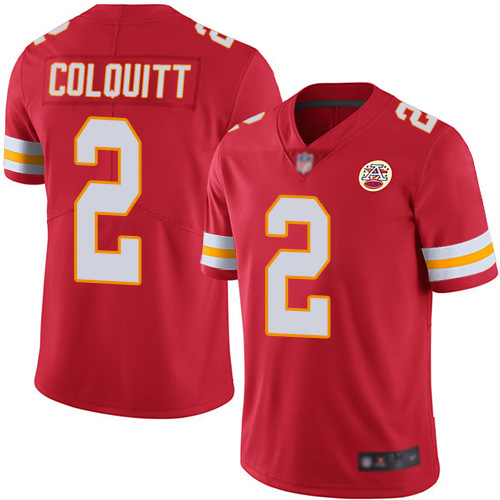 Men Kansas City Chiefs #2 Colquitt Dustin Red Team Color Vapor Untouchable Limited Player Football Nike NFL Jersey